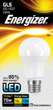 Load image into Gallery viewer, Energizer 12W (100W) LED ES E27 Standard Shape Bulb GLS