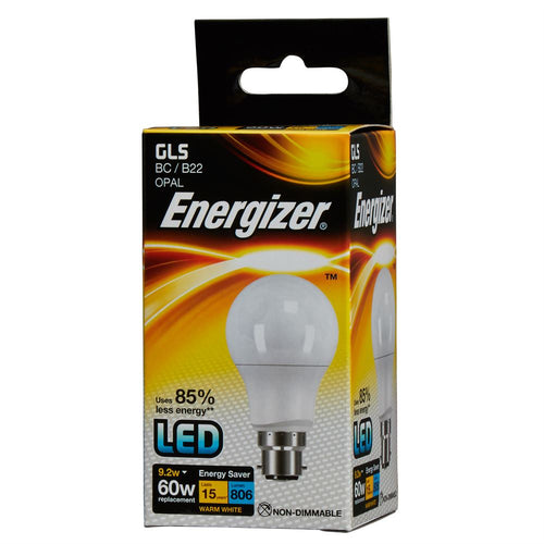 Energizer 9W (60W) LED Standard Shape Bulb GLS BC B22