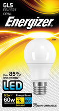Load image into Gallery viewer, Energizer 9W (60W) LED Standard Shape Bulb GLS ES E27