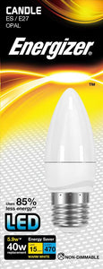 Energizer LED Candle Light Bulb 6 watt equals 40 watt ES Screw Box