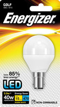 Load image into Gallery viewer, Energizer 6W (40W) LED Golf SBC B15 Bulb