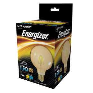Energizer 5W (40W) LED Globe G125 Filament ES E27 - Amber