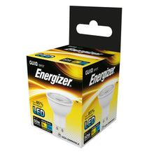 Load image into Gallery viewer, Energizer LED GU10 5 Watt 50 Watt Equivalent white plastic warm